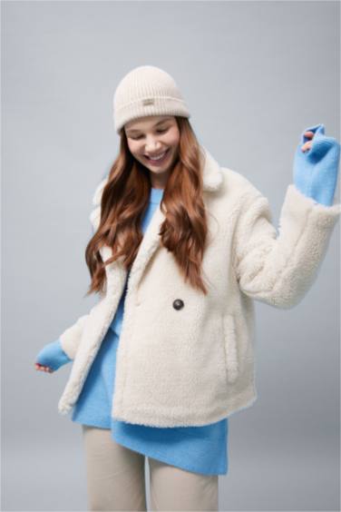 Куртка из искусственного меха стандартного кроя