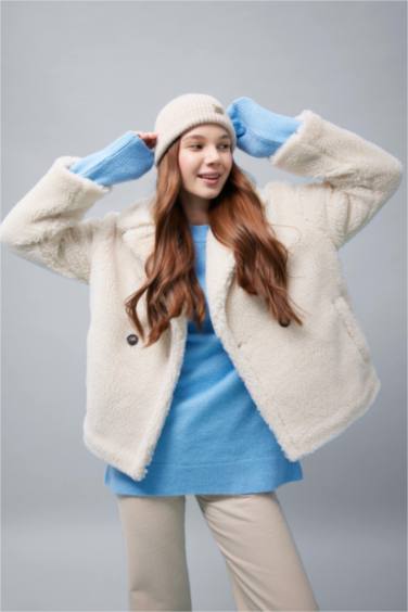 Куртка из искусственного меха стандартного кроя