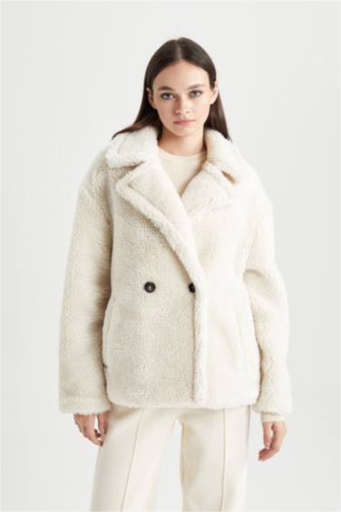 Куртка из искусственного меха стандартного кроя