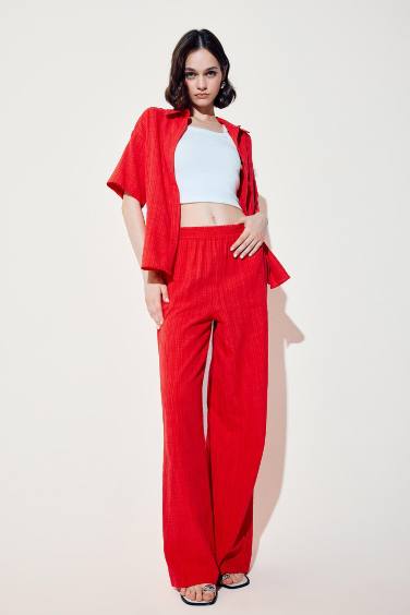 Wide Leg High Waist Trousers