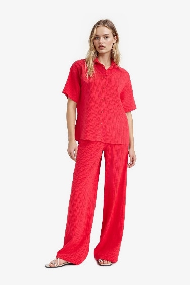 Wide Leg High Waist Trousers