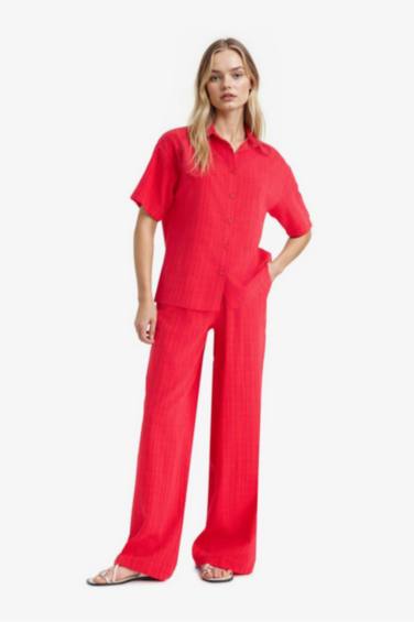 Wide Leg High Waist Trousers