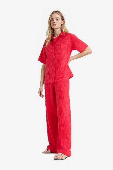 Wide Leg High Waist Trousers