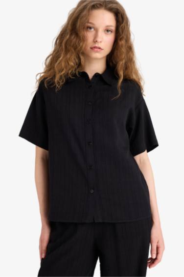 Oversize Fit Basic Short Sleeve Shirt