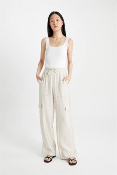 Wide Leg High Waist Long Length Trousers