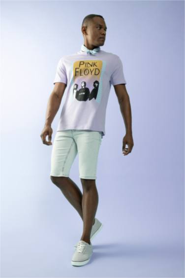 Pink Floyd Лицензиялық дөңгелек жаға үлкен Қысқа жеңді футболка