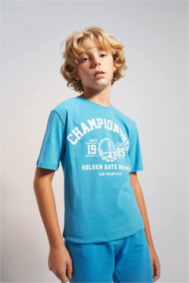 Boy Crew Neck Printed Short Sleeve T-Shirt