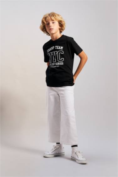 T-Shirt Imprimé à Manches Courtes Col Rond pour Garçon