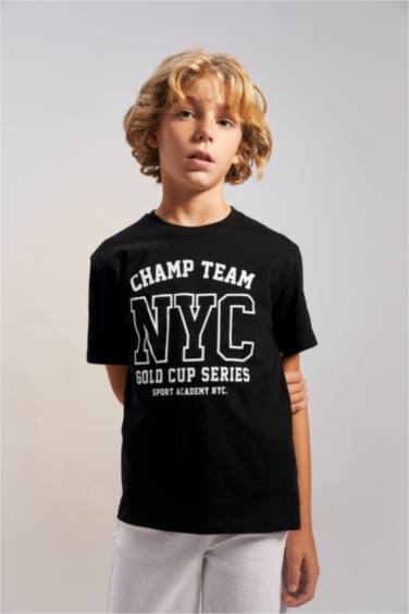 T-Shirt Imprimé à Manches Courtes Col Rond pour Garçon