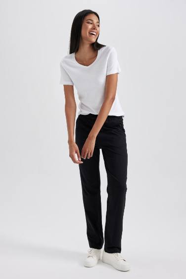 Regular Fit High Waist Sweatshirt Trousers