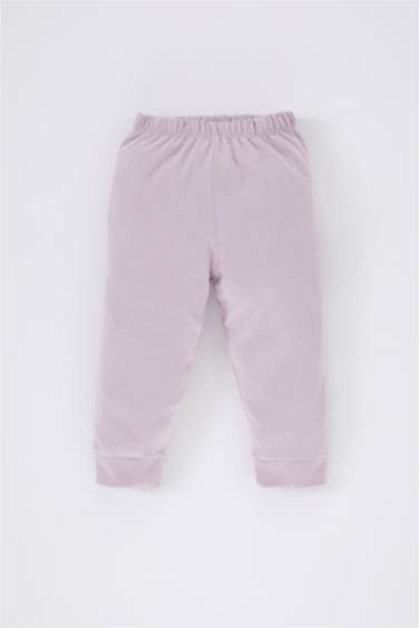 سيت بيجاما بناتي بطبعة شعار ممشط - 4 قطع