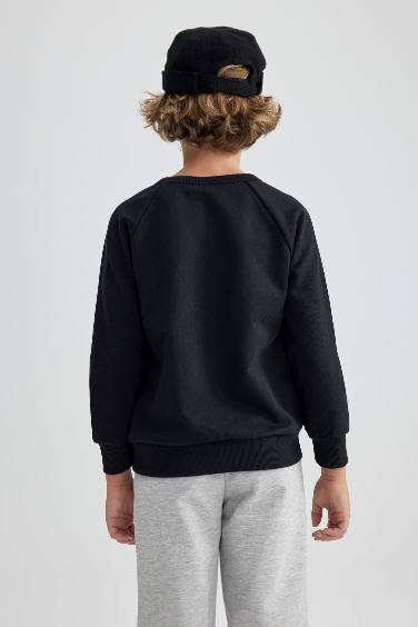 سويت شيرت قصة عادية برقبة مستديرة