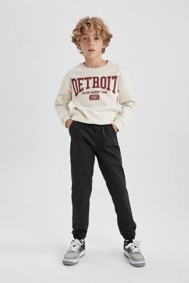Boy Jogger Leg Gabardine Trousers