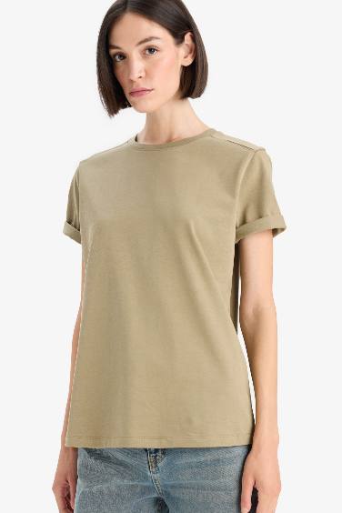 Regular Fit Crew Neck Basic Premium T-Shirt