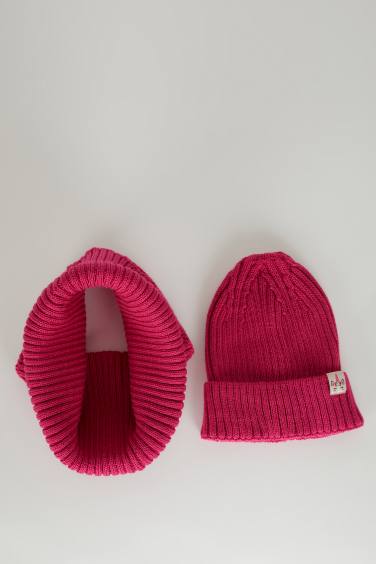 Girl Scarf Beret 2 Piece Knitwear Set