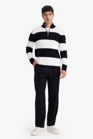 Pull en tricot à demi-zip Coupe standard