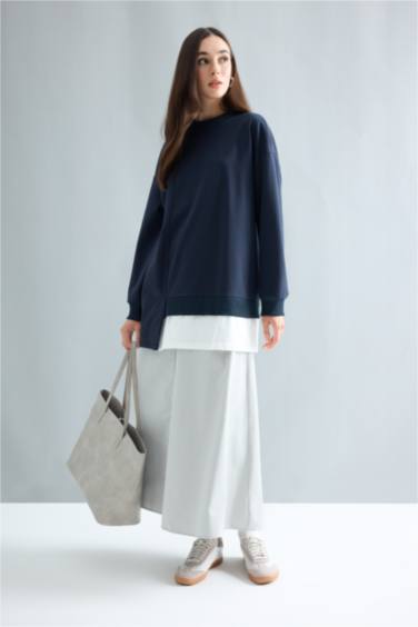 Jupe longue en Gabardine