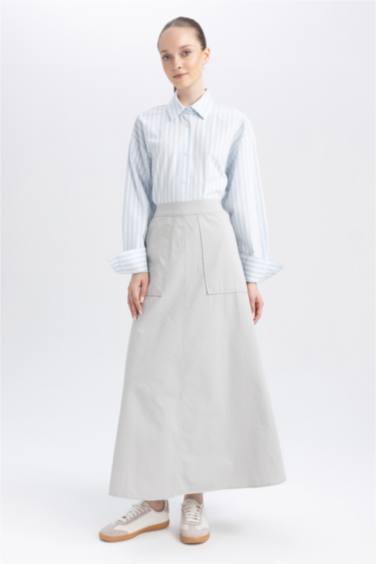 Jupe longue en Gabardine