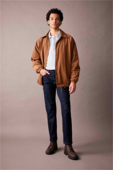 Relax Fit Polo Collar Jacket