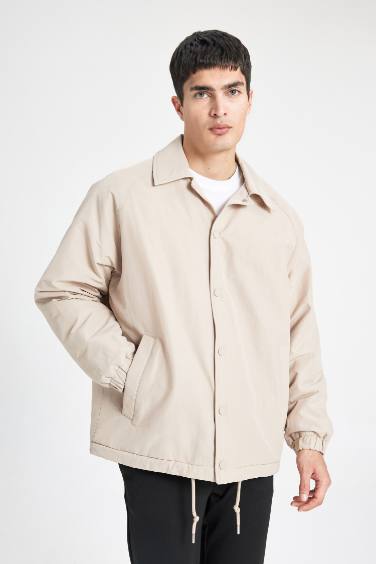 Relax Fit Polo Collar Seasonal Thin Jacket