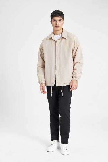 Relax Fit Polo Collar Seasonal Thin Jacket