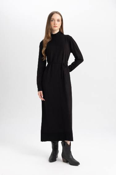 Regular Fit Half Turtleneck Dress