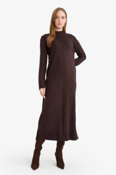 Regular Fit Half Turtleneck Dress