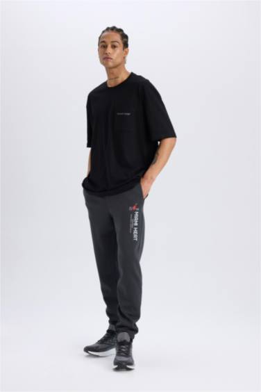 DeFactoFit NBA Miami Heat Kalın Jogger Eşofman Altı Standart Fit Beli Bağcıklı Cepli