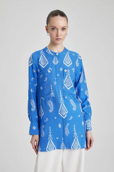 Regular Fit Printed Long Sleeve Tunic