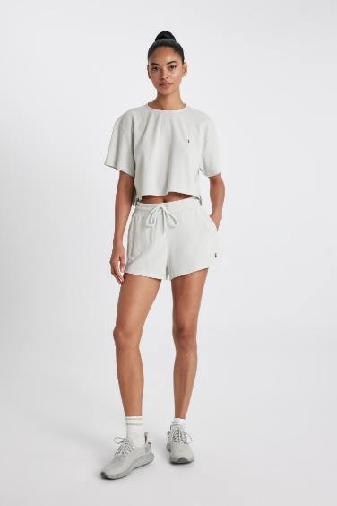 DeFactoFit Crew Neck Sports Crop T-Shirt