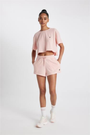 DeFactoFit Crew Neck Sports Crop T-Shirt