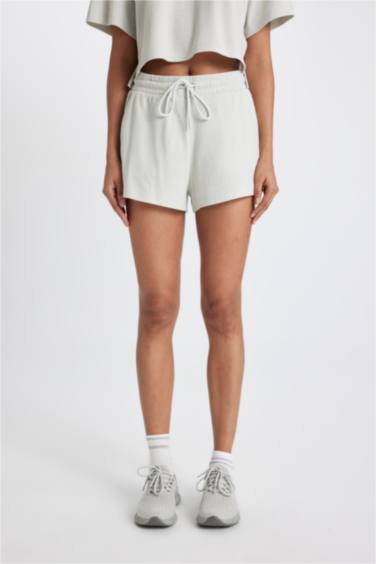 DeFactoFit Standard Fit Straight Leg Ribbed Shorts