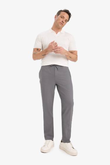 Elastic Waist Stretchy Soft Touch Jogger Fit Trousers