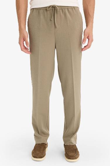 Beli Bağcıklı Lastikli Cepli Jogger Fit Her Yöne Esneyen Yumuşak Tuşe Pantolon