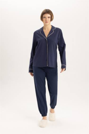 Fall in Love пиджама жағасы Трикотаж көйлектер