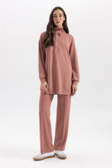 Туника стандартного кроя с длинным рукавом