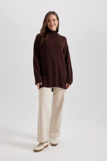 تونيك قصة عادية بياقة عالية