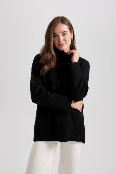 Regular Fit Turtleneck Tunic