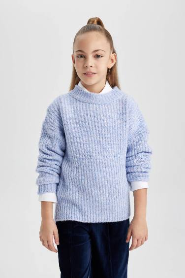 Girl Regular Fit Crew Neck Pullover