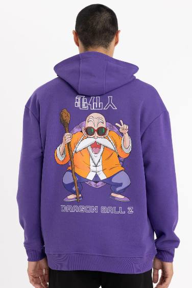 Boxy Fit Dragon Ball Printed Long Sleeve Sweatshirt