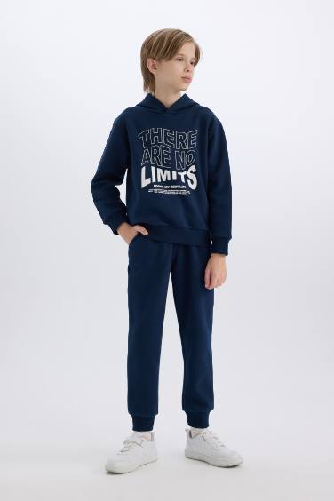 طقم اولادي سويت شيرت وسويت بانتس قصة عادية - قطعتين