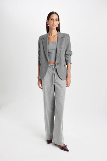 جاكيت بليزر سامبل سادة واسع