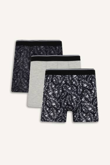 Regular Fit Baskılı 3'lü Boxer