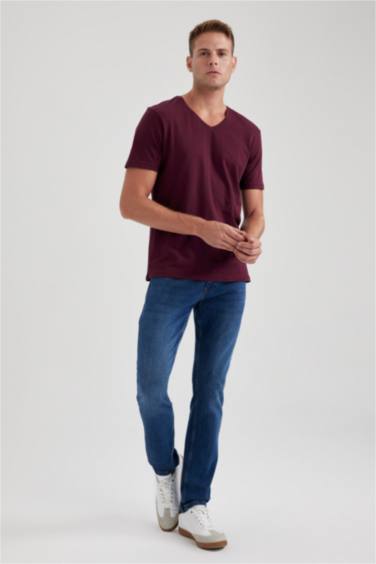 تي شيرت قطن سليم فيت بياخة V