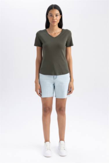 تي شيرت نص ردن سليم فيت