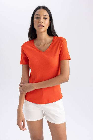 Slim Fit Ribana Short Sleeve T-Shirt