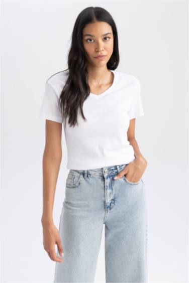 تي شيرت نص ردن سليم فيت