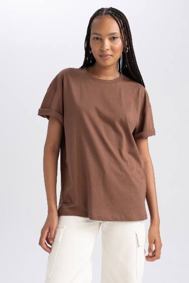 Oversize Fit Crew Neck Short Sleeve T-Shirt