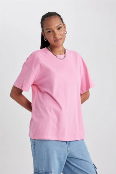 Oversize Fit Crew Neck Short Sleeve T-Shirt