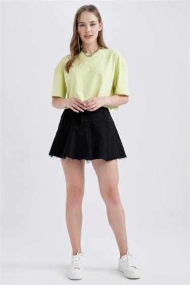 Oversize Fit Cotton Short Sleeve T-Shirt